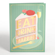 Eat, Drink, and Be Married Card, Pop-Up Cards