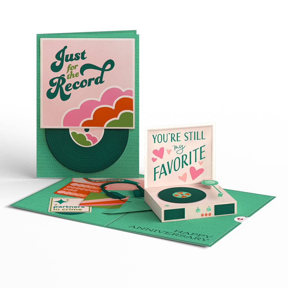 Just for the Record Anniversary Pop-up Card