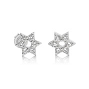 Pave Jewish Star of David Earrings