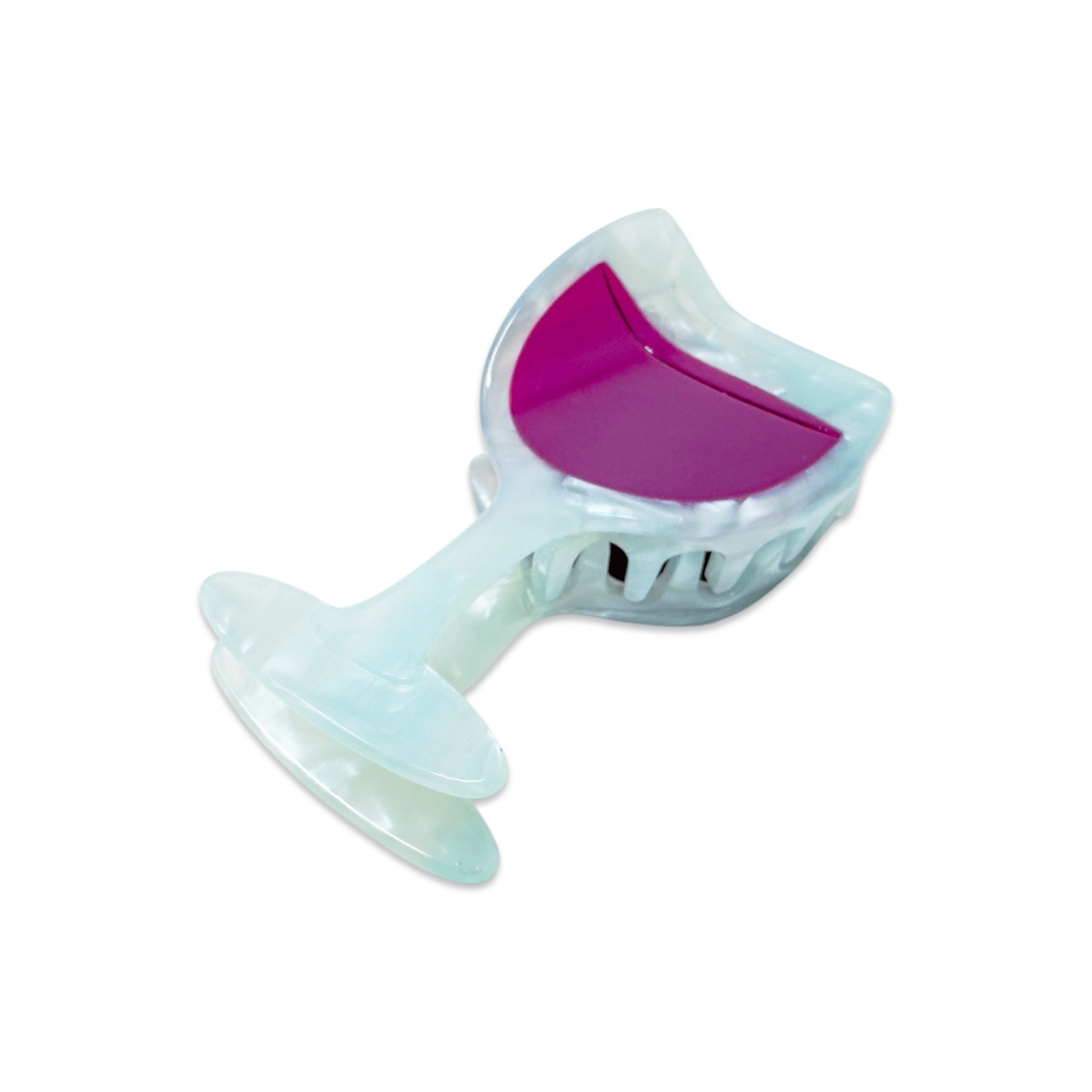 Midi Red Wine Glass Hair Claw Clip