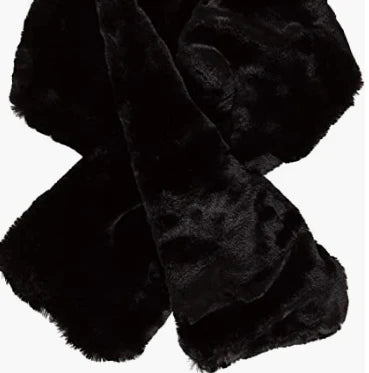 Faux Fur Scarf | Black