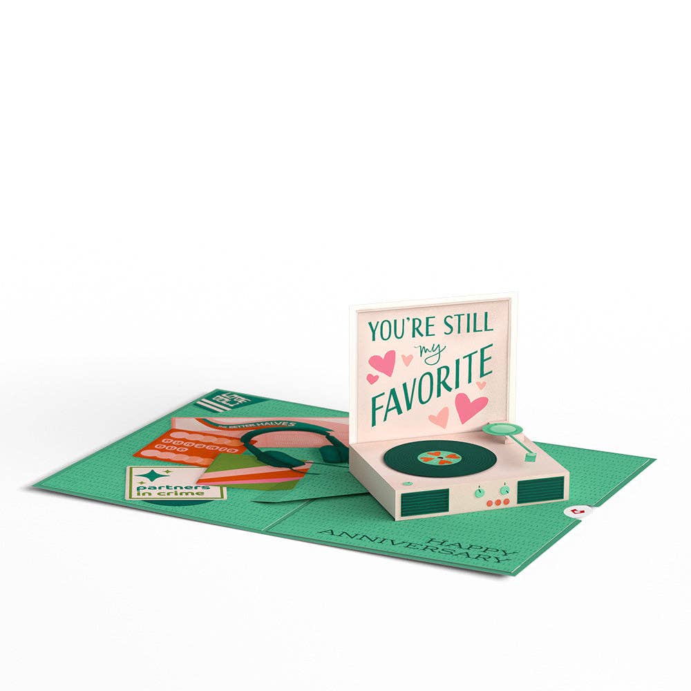 Just for the Record Anniversary Pop-up Card