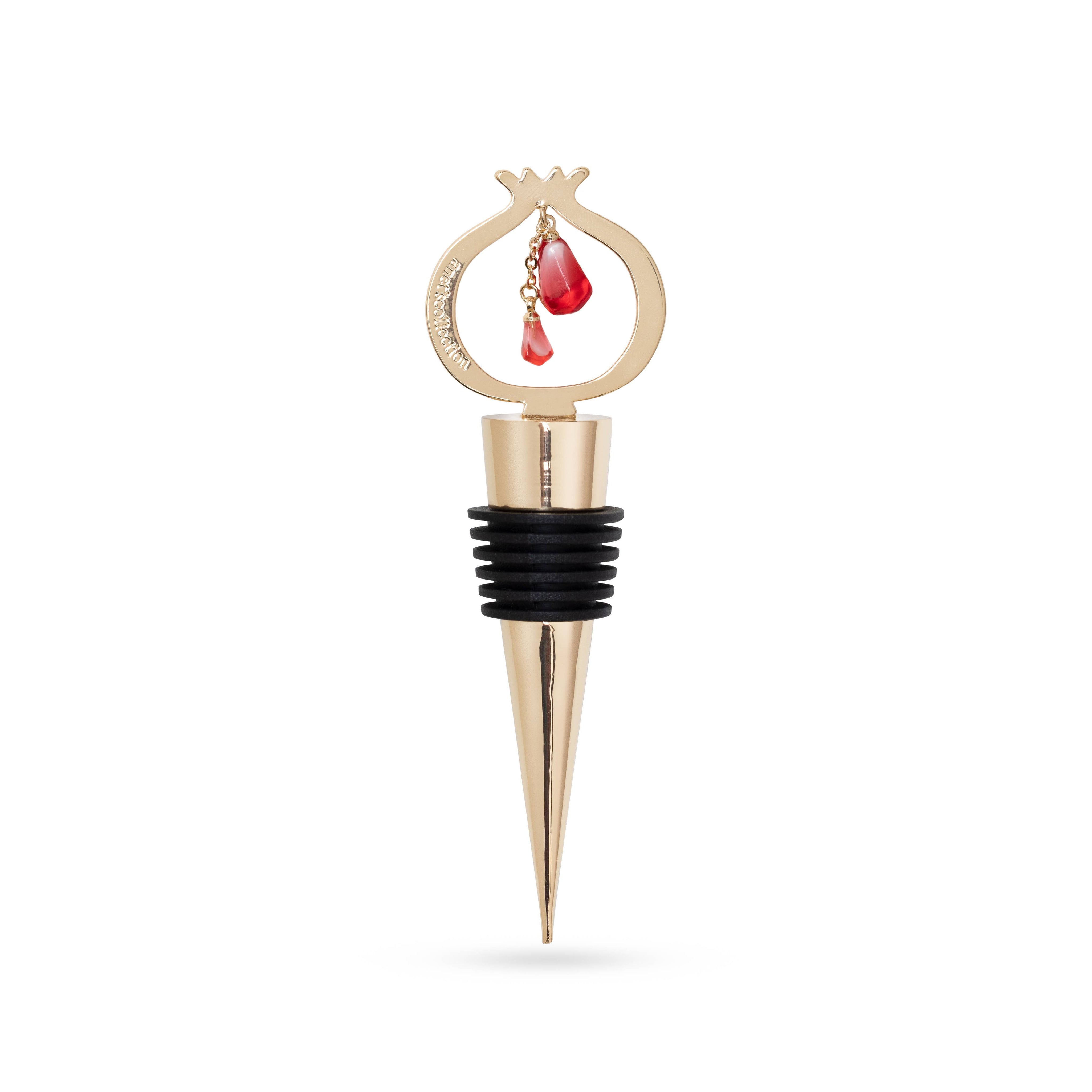 Pomegranate Wine Stopper & Glass Charms