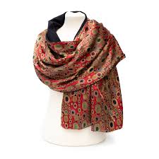 Fox & Chave Klimt Pashmina | Red