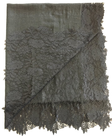 Lace Melange Wrap | Ivory