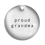 Proud Grandma | Sterling Bezel Pendant Necklace