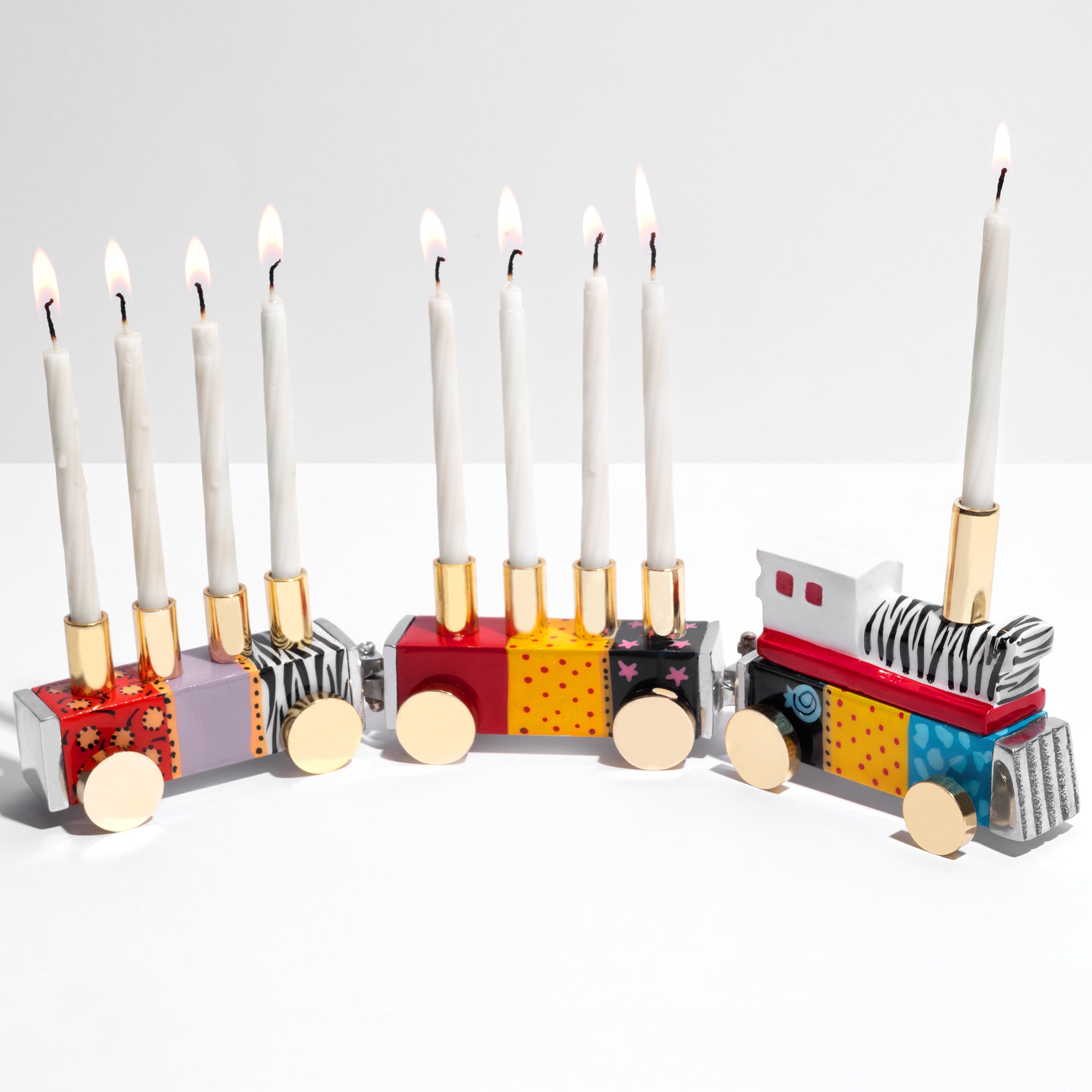 Fun and Safe Menorah for Kids - Train Series